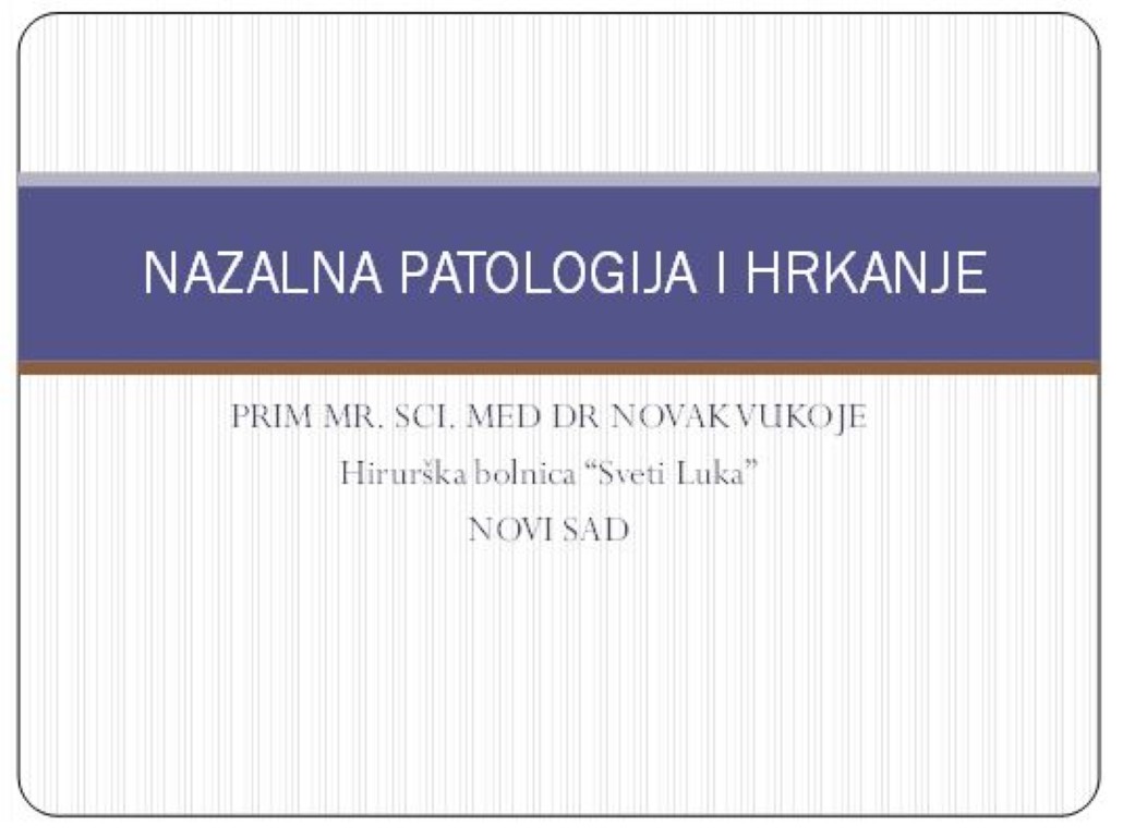 Predavanja - Dr. Novak Vukoje