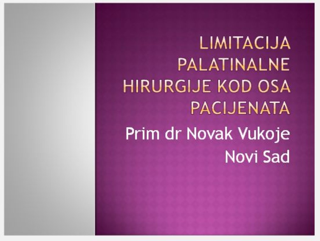 Predavanja - Dr. Novak Vukoje