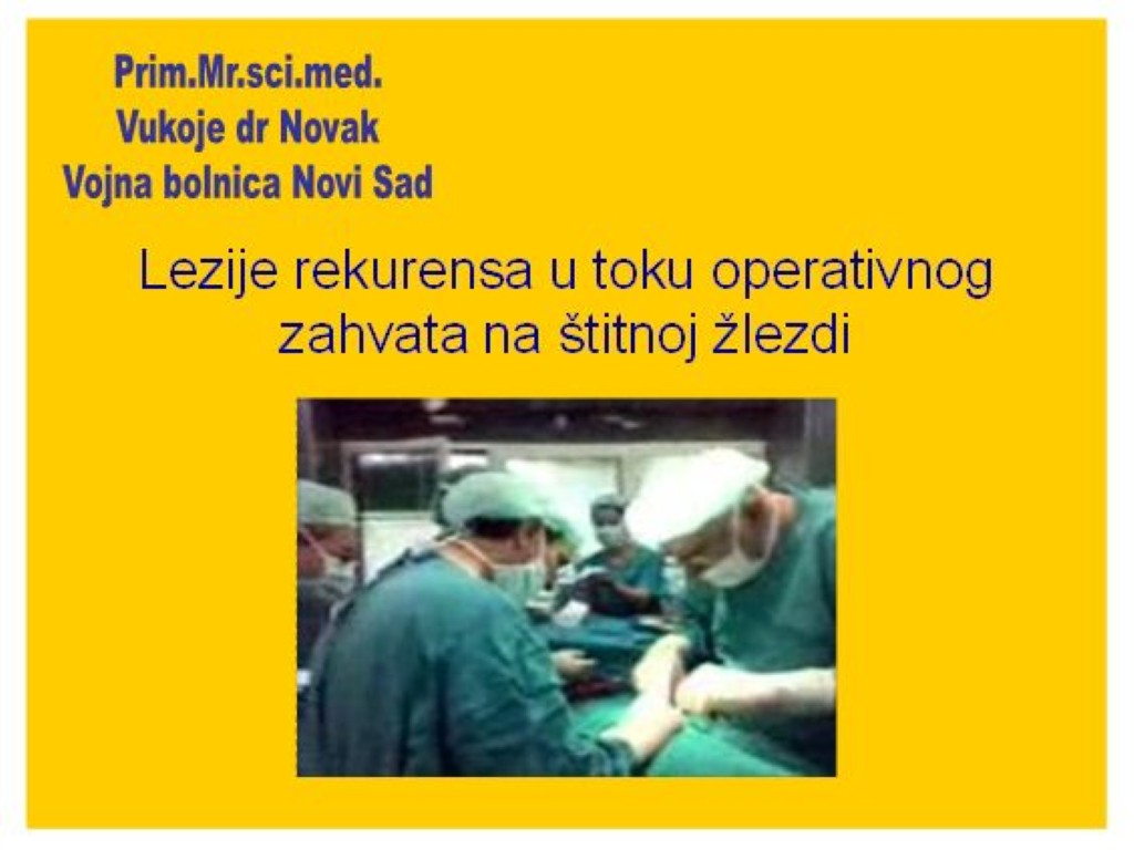 Predavanja - Dr. Novak Vukoje